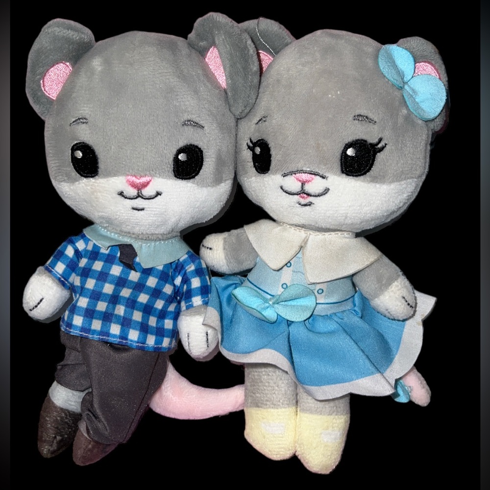 Tiny Tukkins 7" Boy and Girl Mouse 2019 Stuffed Animal Plush